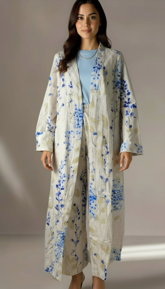 Matching set with vibrant floranl print