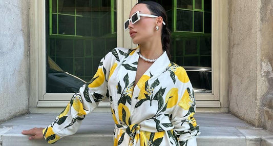 White Yellow Floral Set