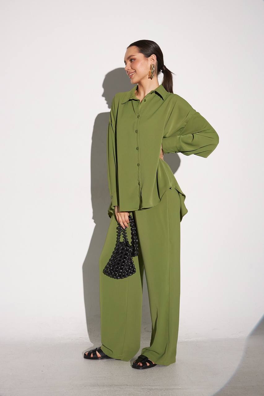 Olive Green Loose fit Set