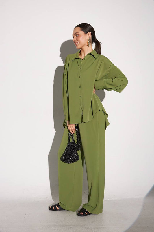 Olive Green Loose fit Set