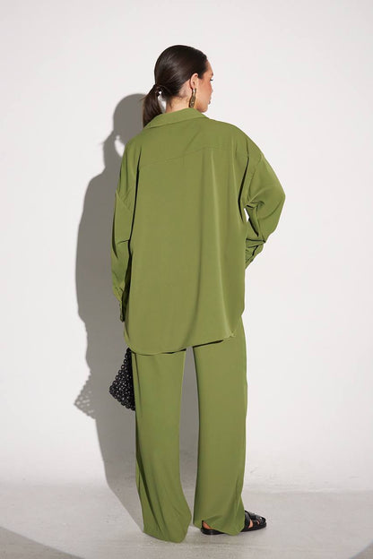 Olive Green Loose fit Set