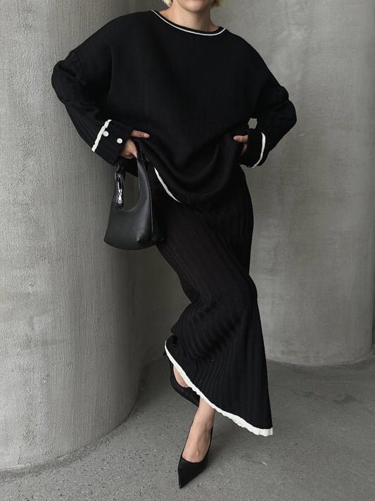Black Skirt Set