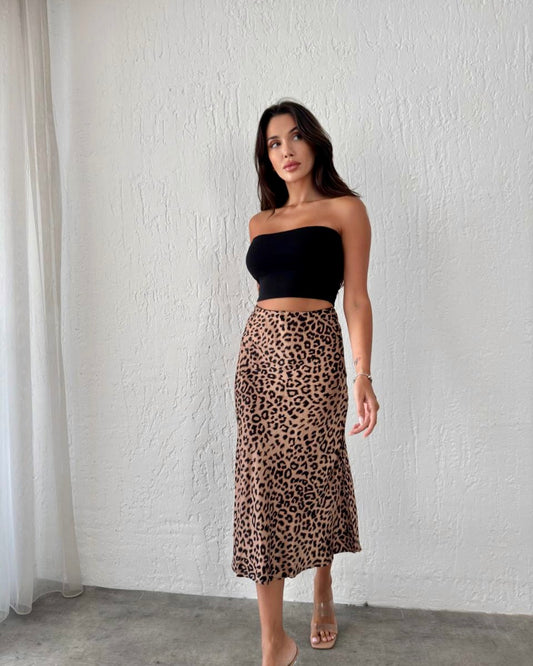 Leopard Silhouette Skirt