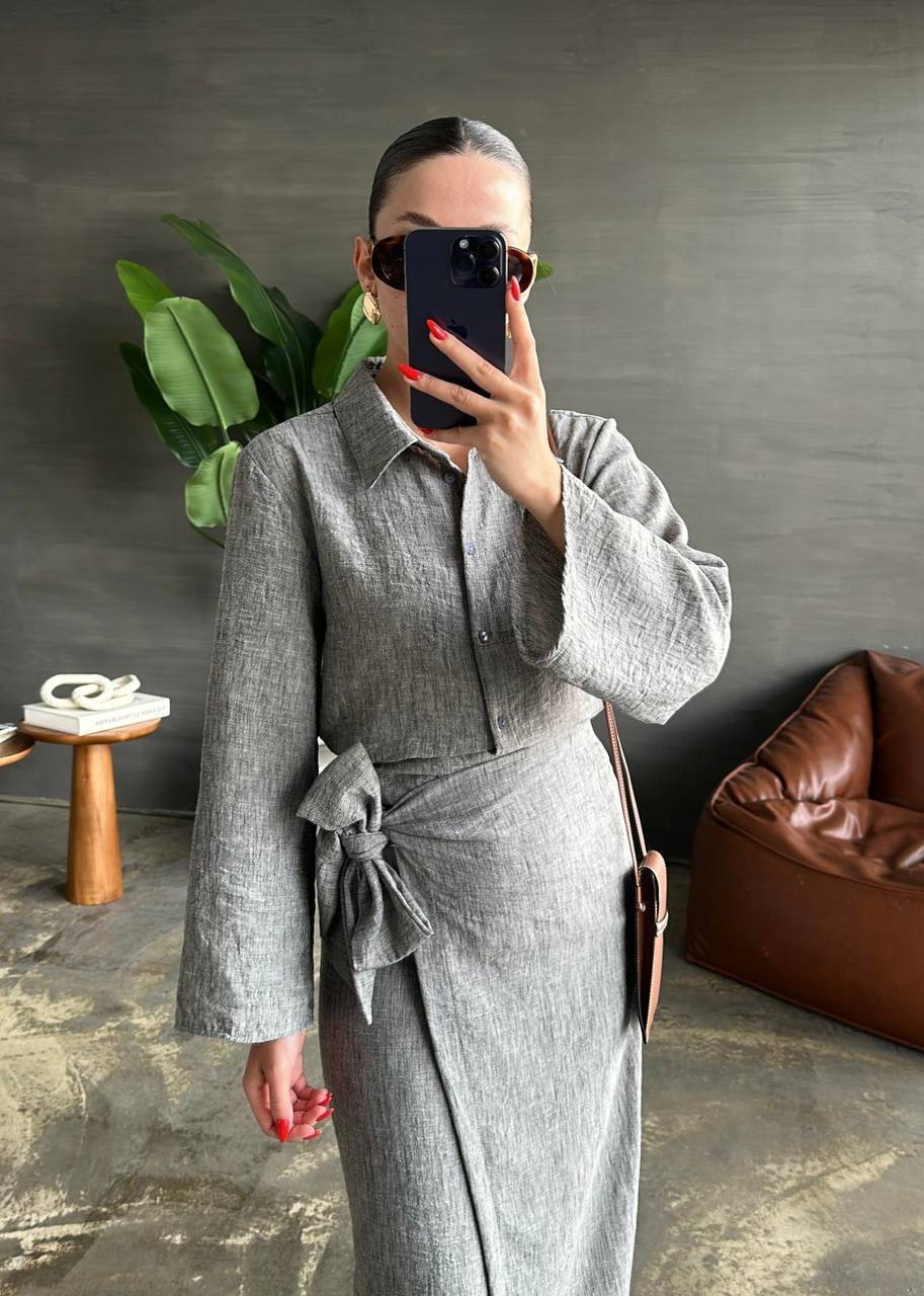 Grey2 Skirt Set