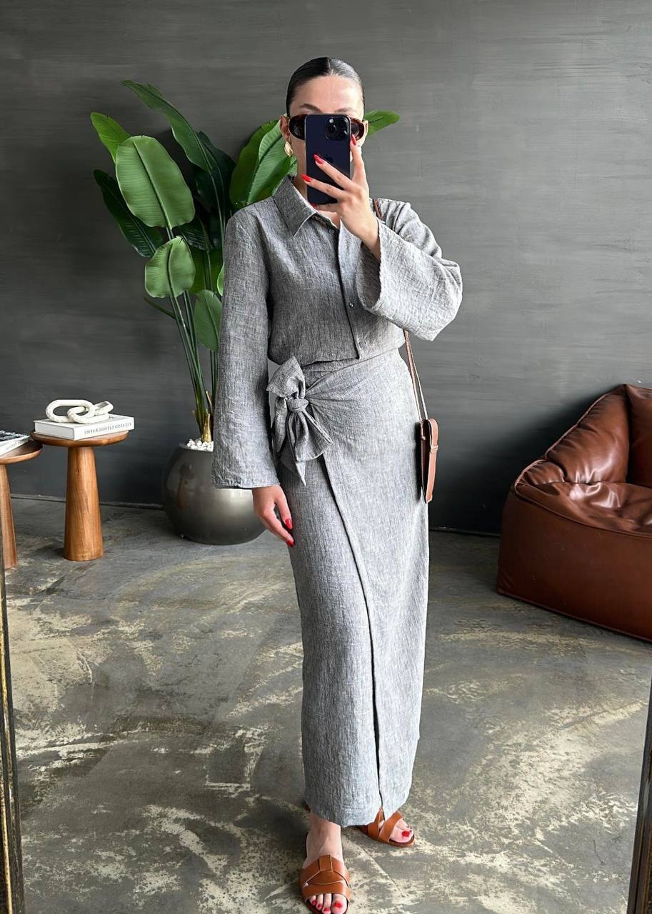 Grey2 Skirt Set