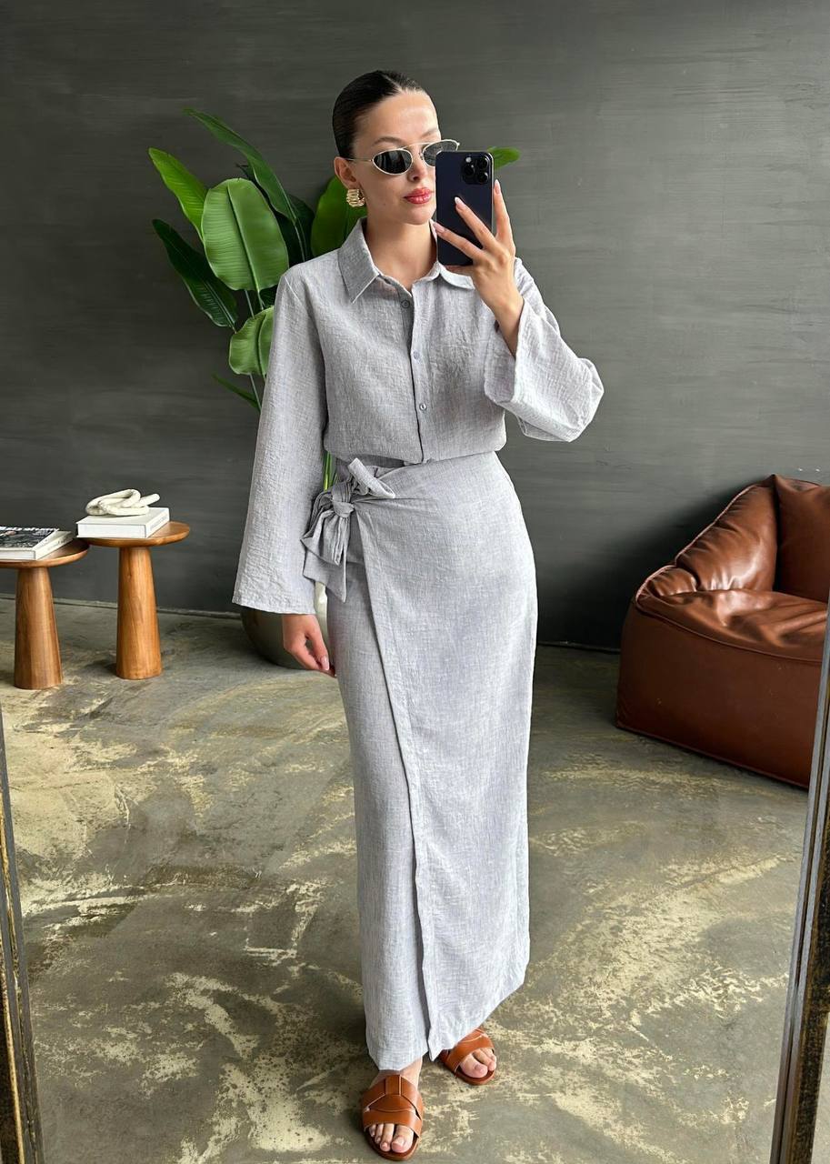 Grey2 Skirt Set
