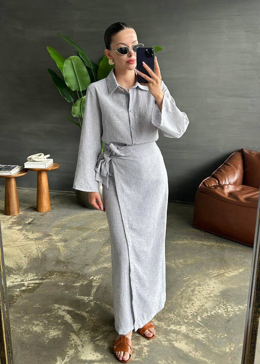 Grey2 Skirt Set